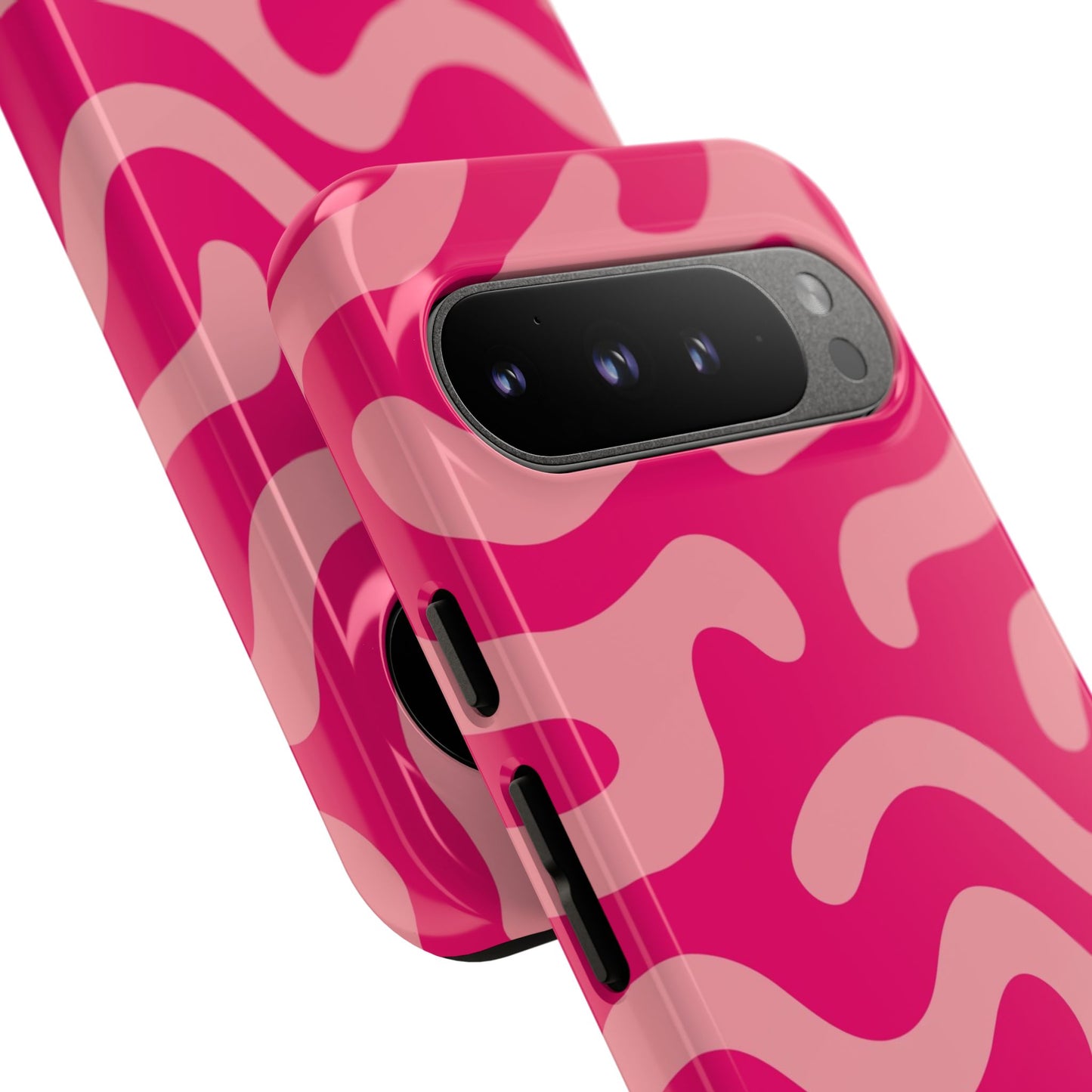 pink squiggle tough phone case