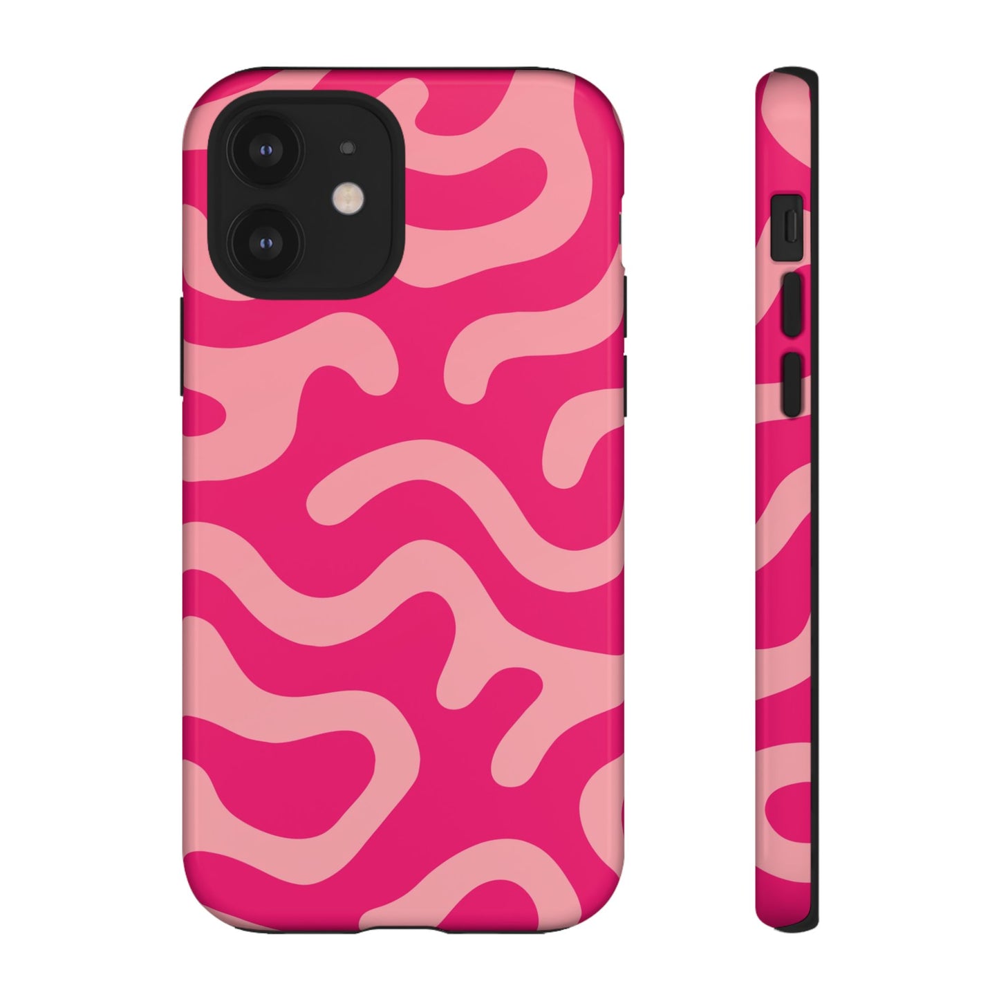 pink squiggle tough phone case