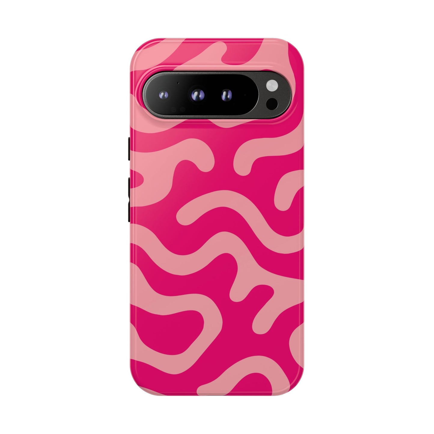 pink squiggle tough phone case