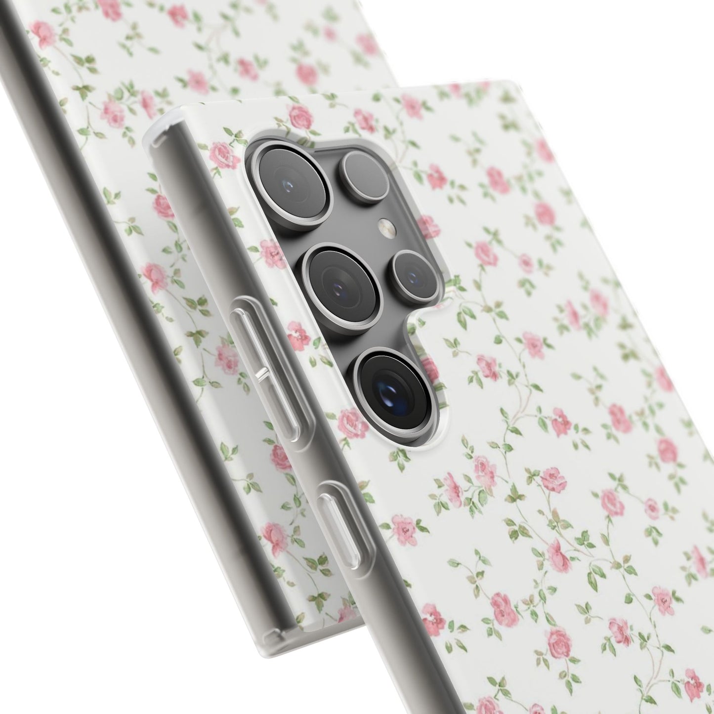 spring pink floral flexi phone case