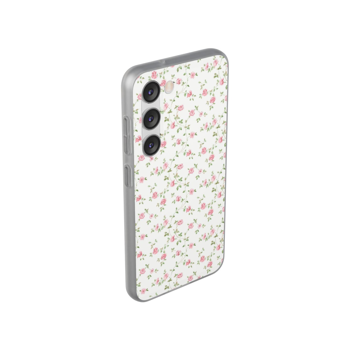spring pink floral flexi phone case