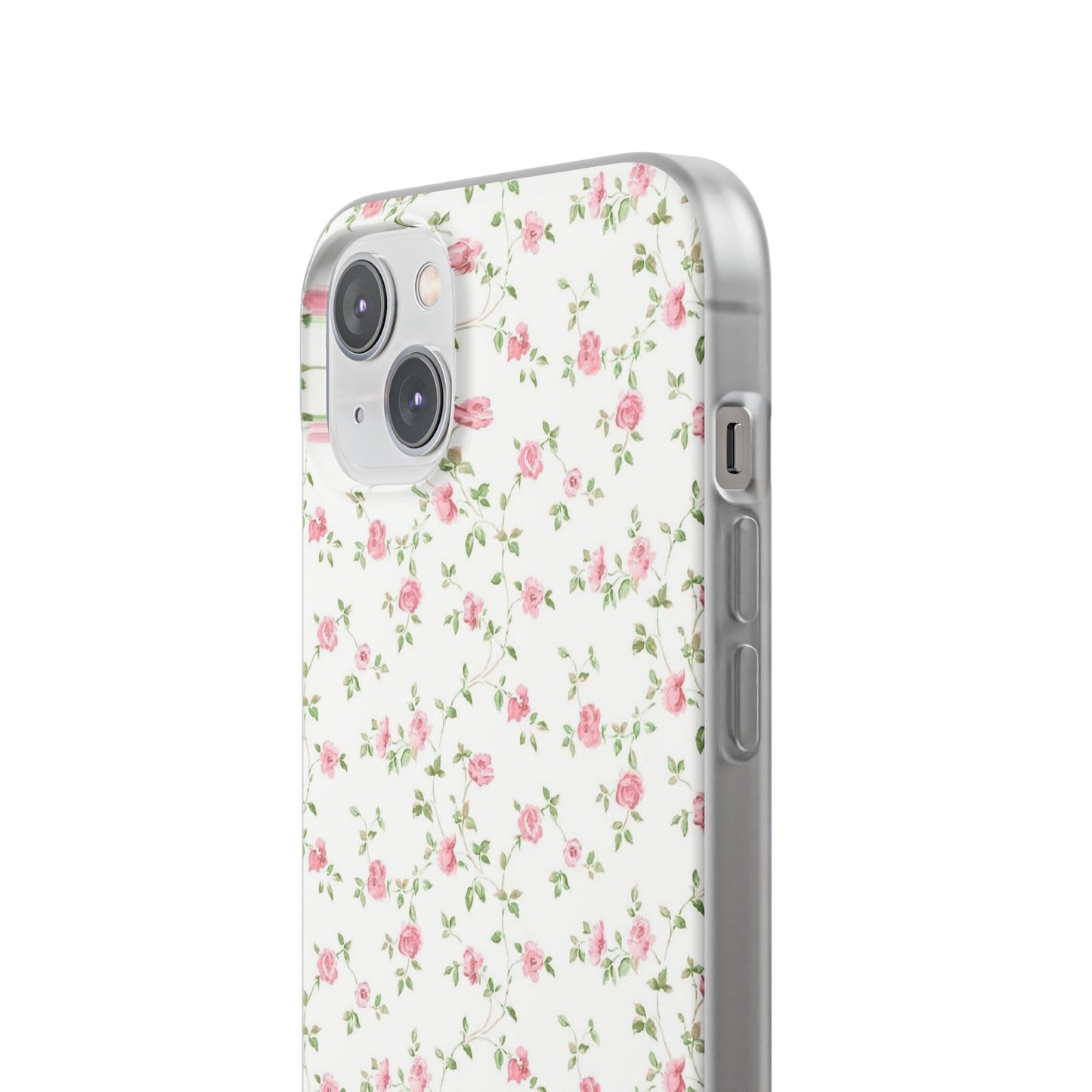 spring pink floral flexi phone case