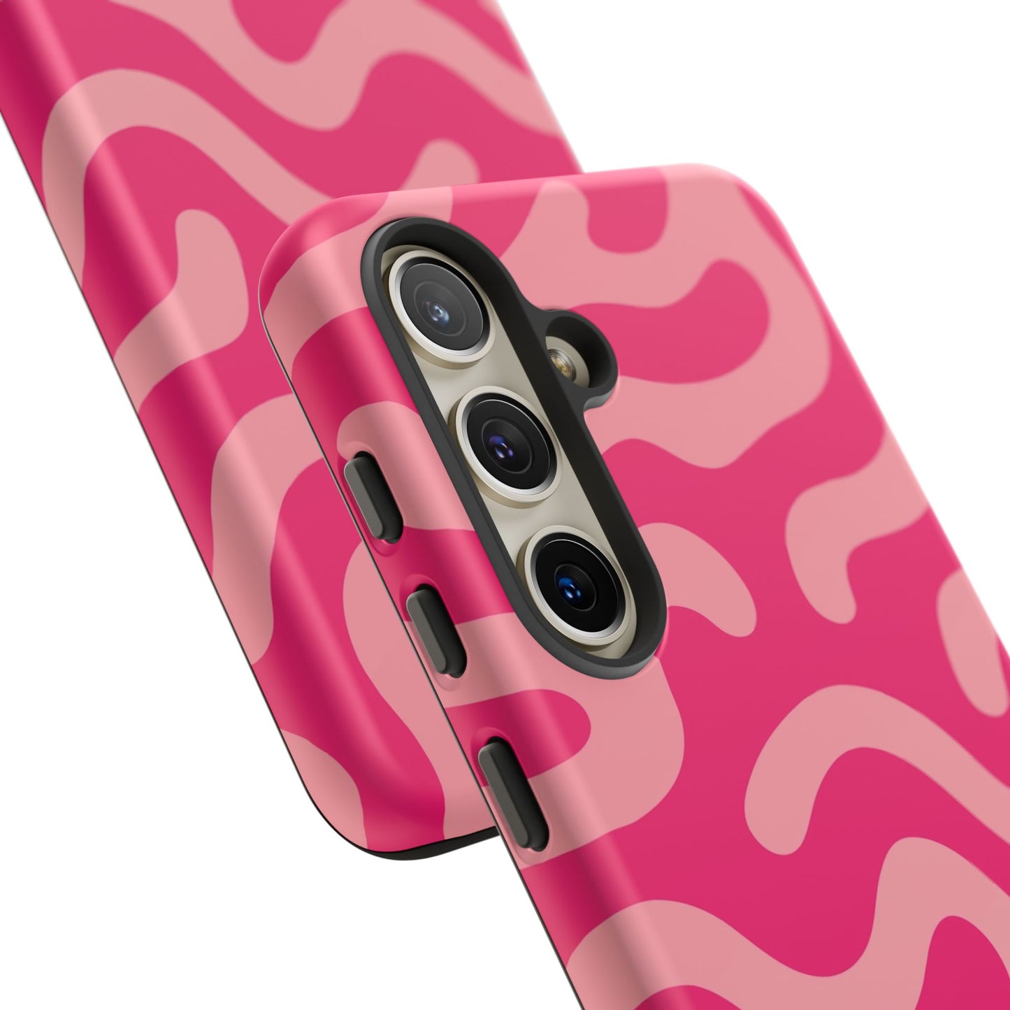 pink squiggle tough phone case