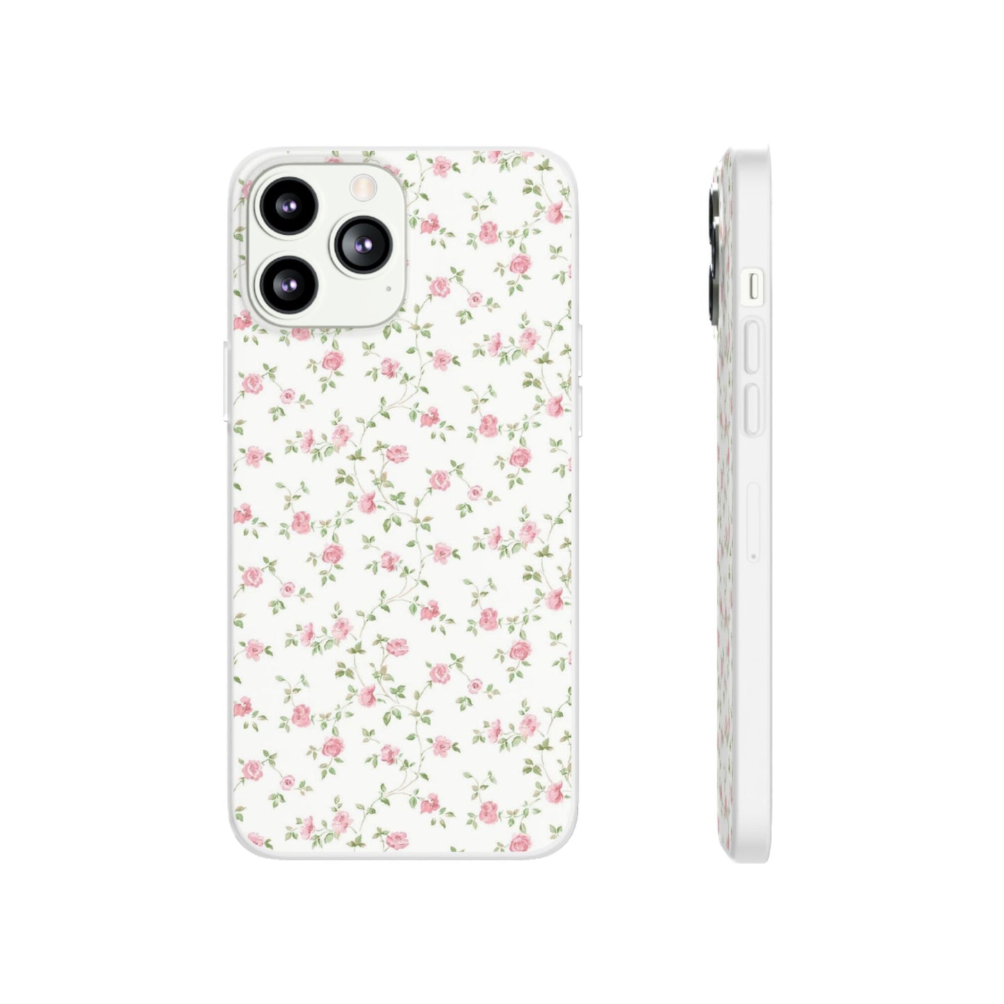spring pink floral flexi phone case