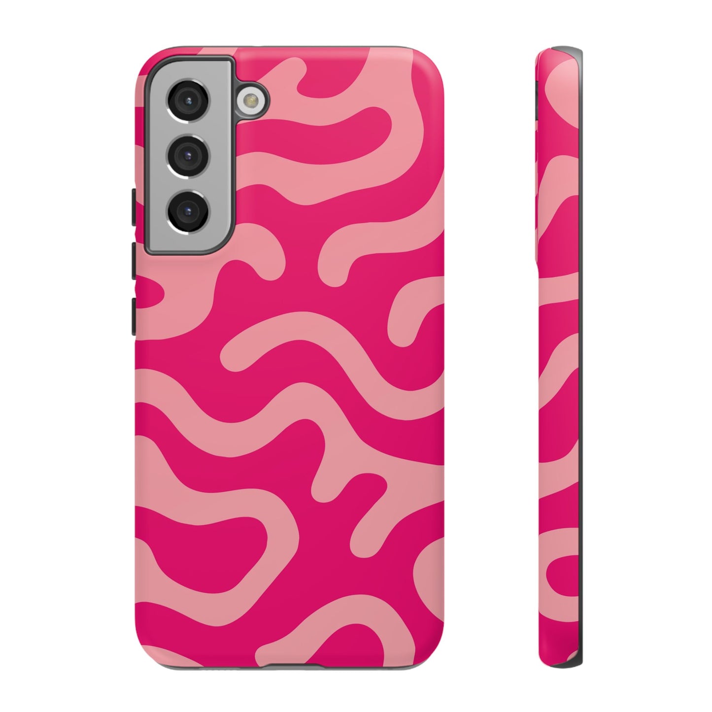 pink squiggle tough phone case