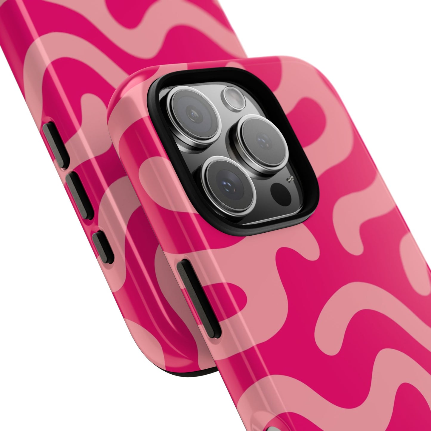 pink squiggle tough phone case