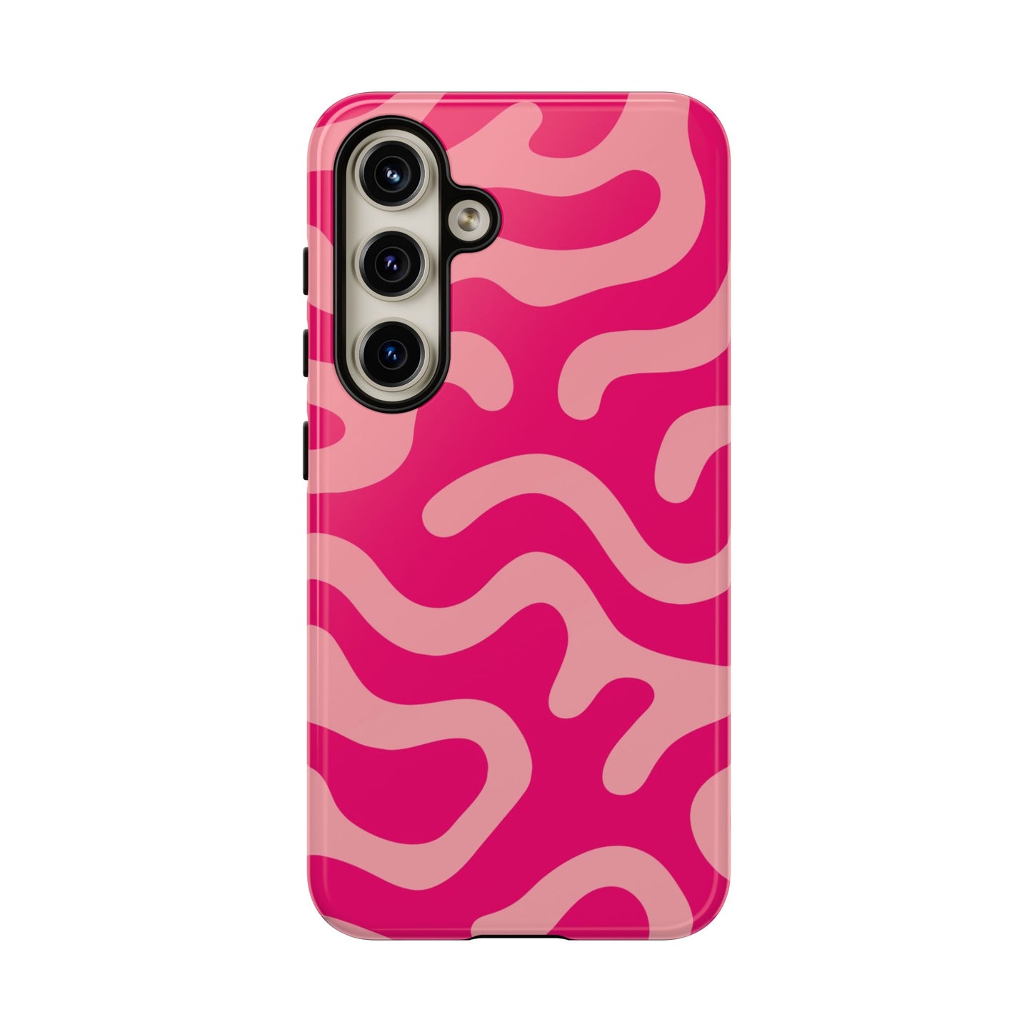 pink squiggle tough phone case