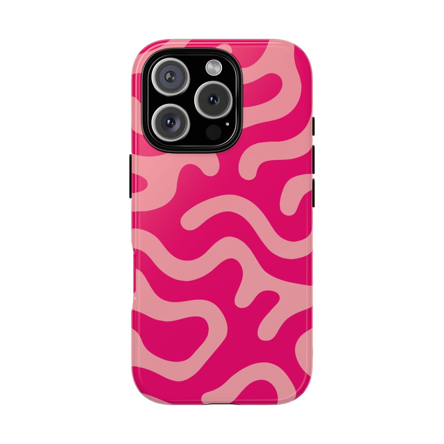 pink squiggle tough phone case