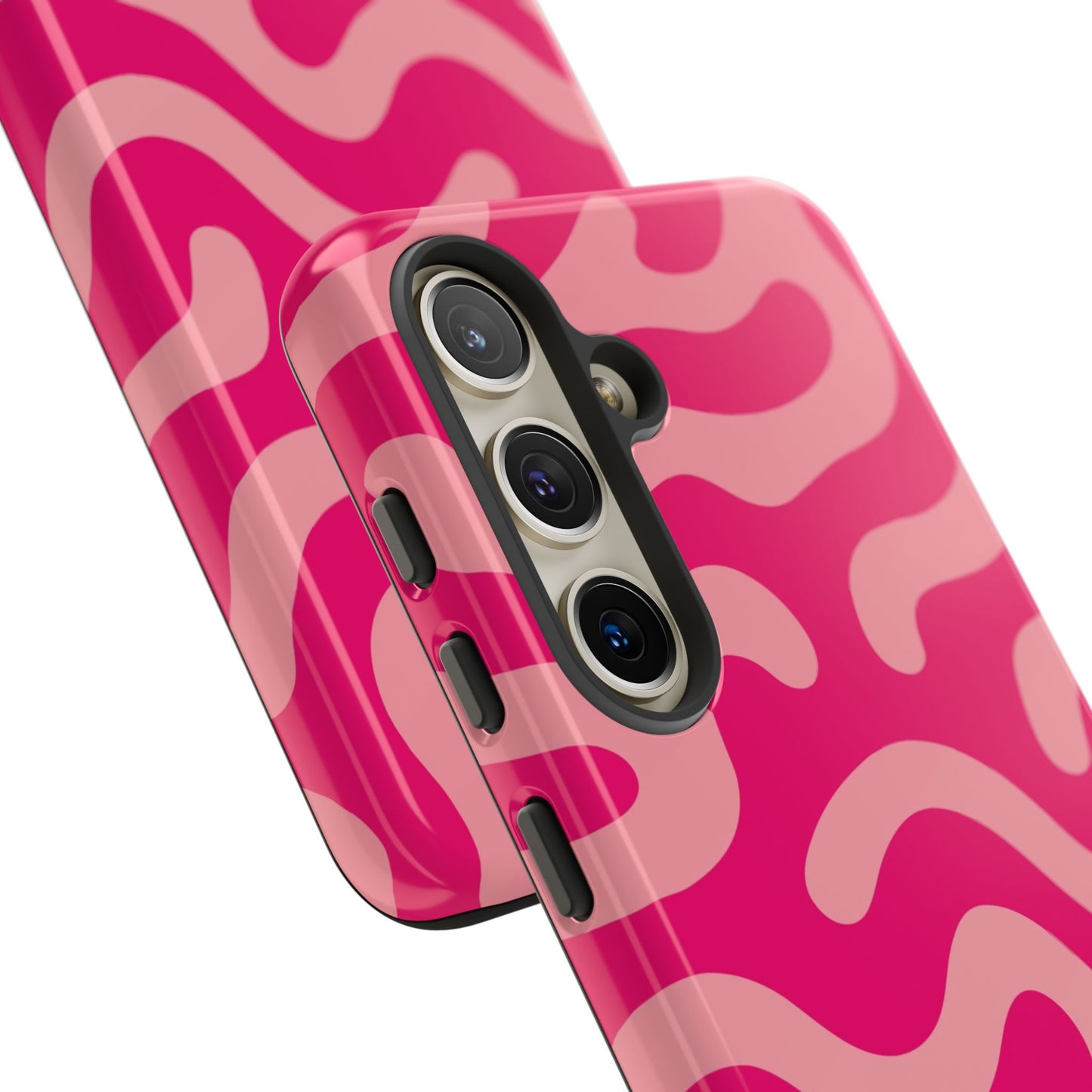 pink squiggle tough phone case