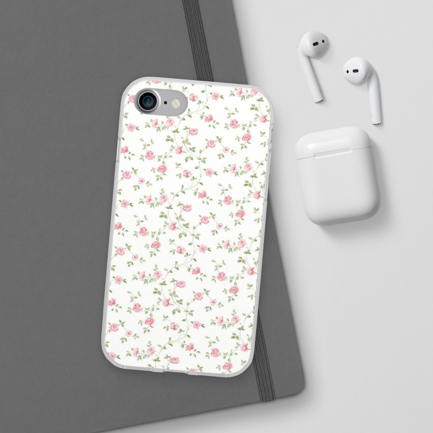 spring pink floral flexi phone case