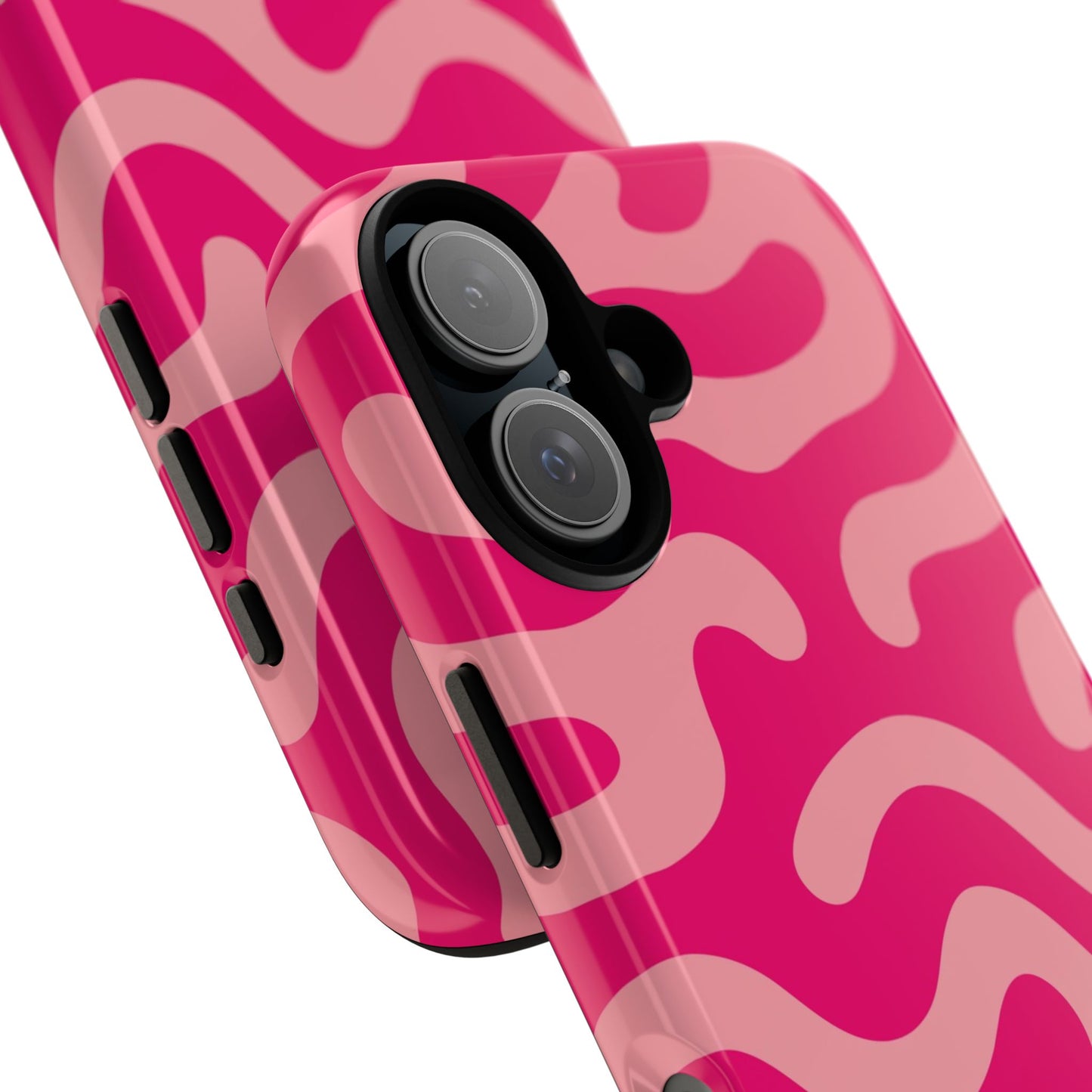 pink squiggle tough phone case