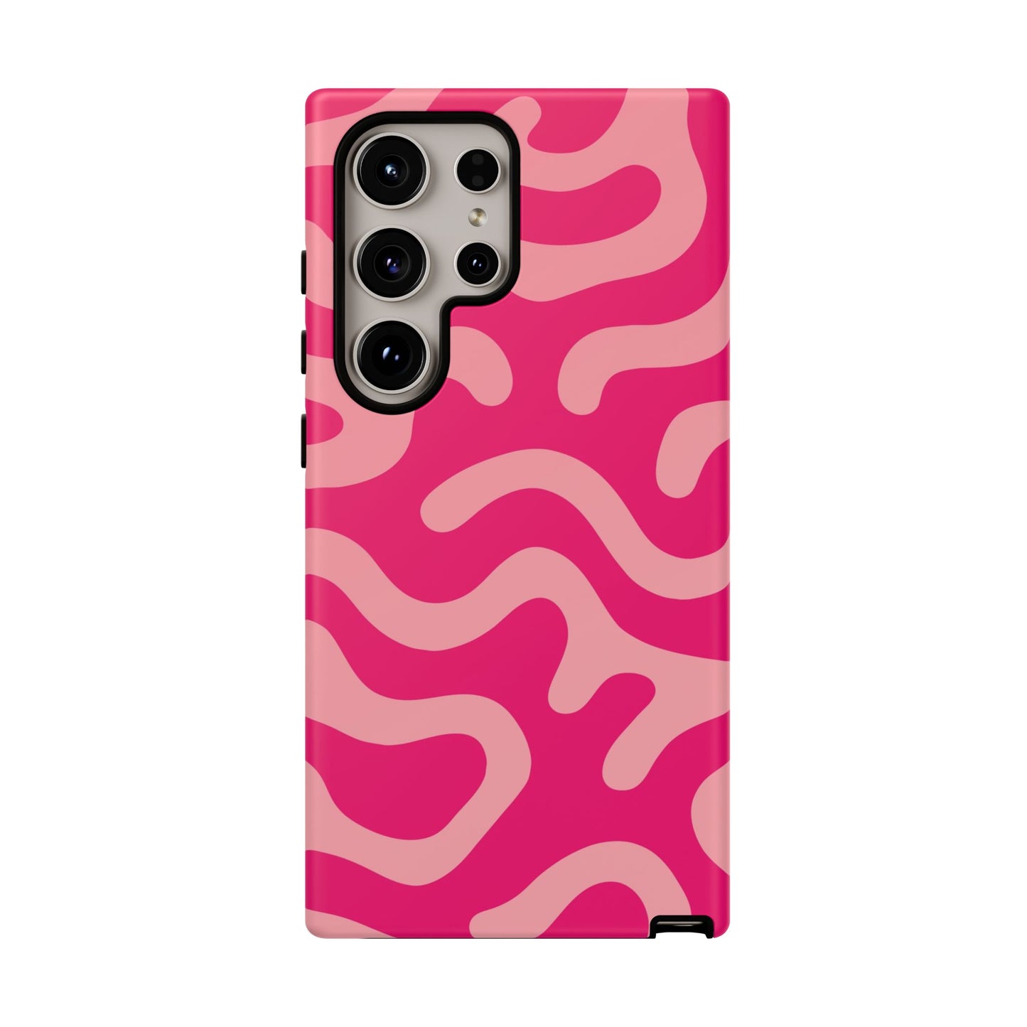 pink squiggle tough phone case