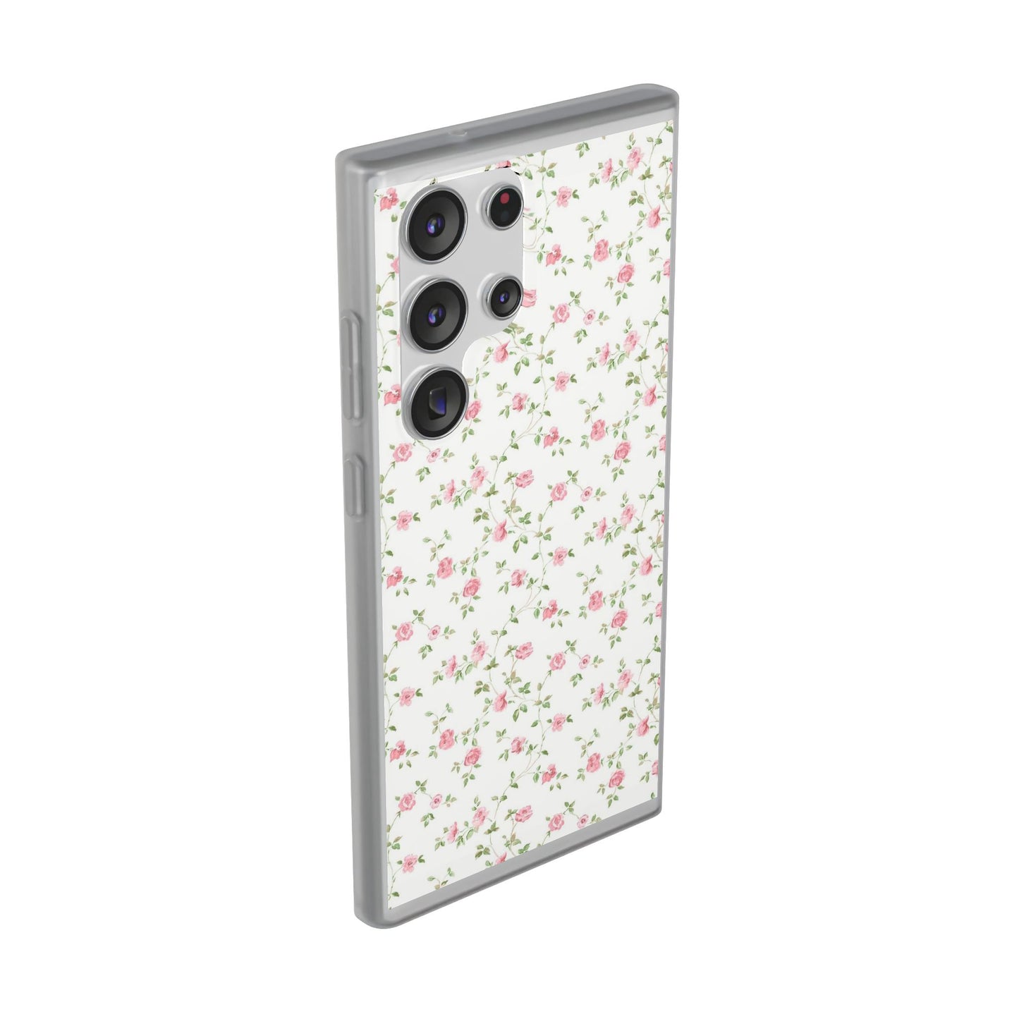 spring pink floral flexi phone case