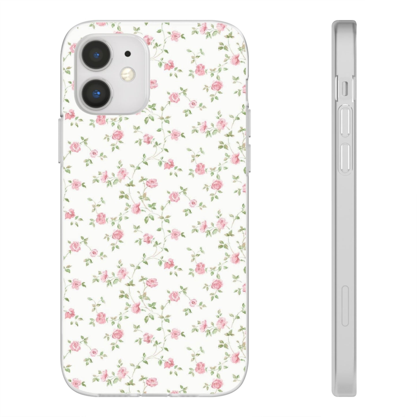 spring pink floral flexi phone case