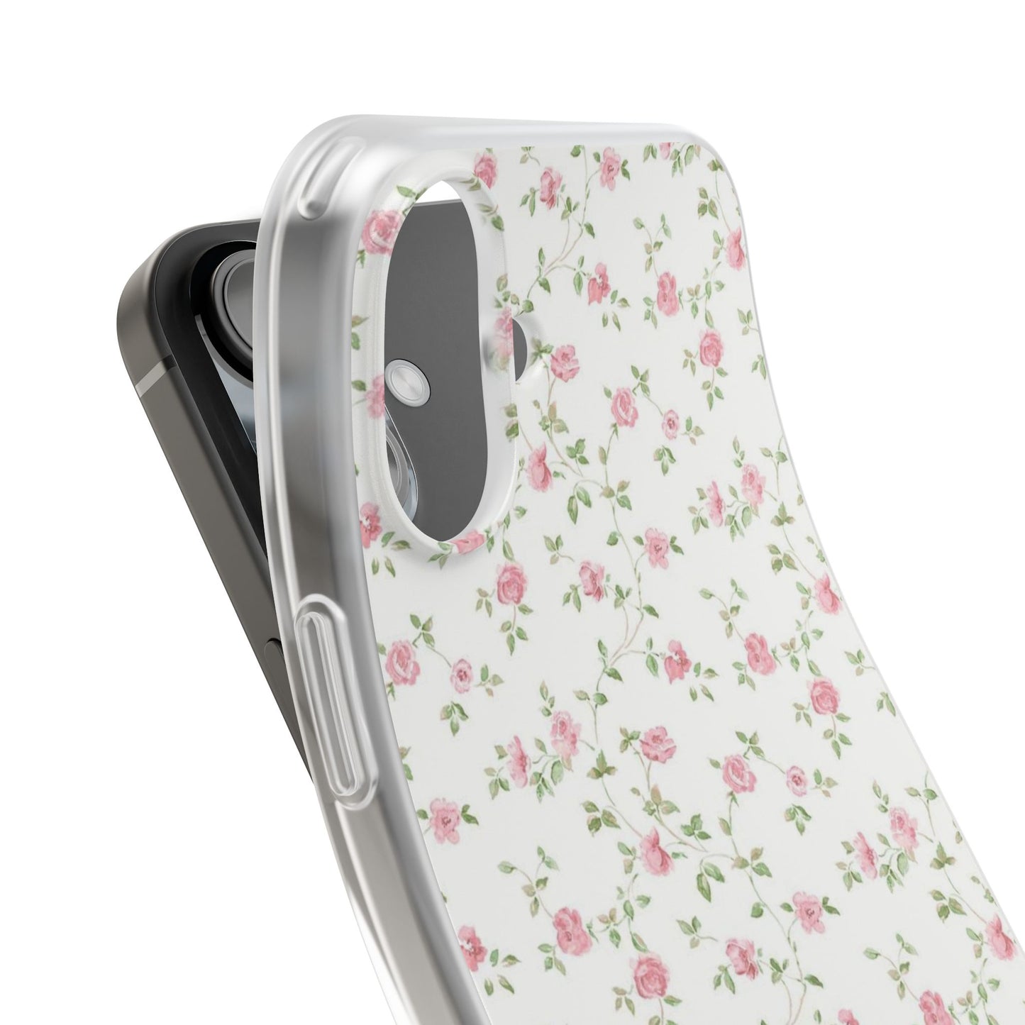 spring pink floral flexi phone case
