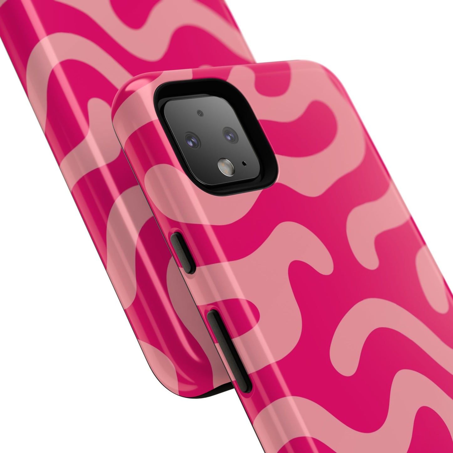 pink squiggle tough phone case
