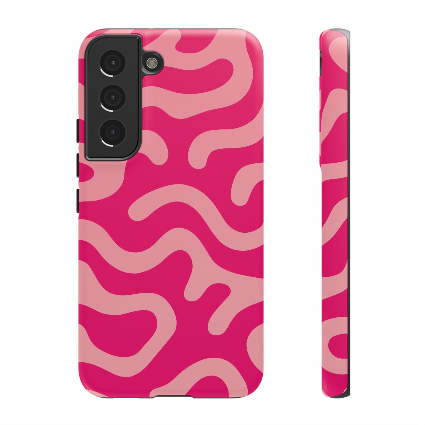 pink squiggle tough phone case