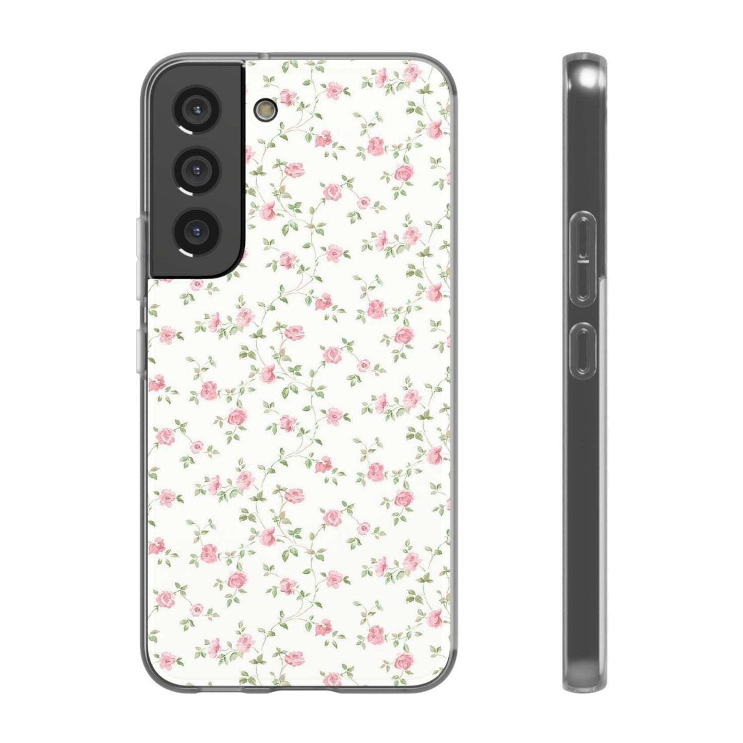 spring pink floral flexi phone case