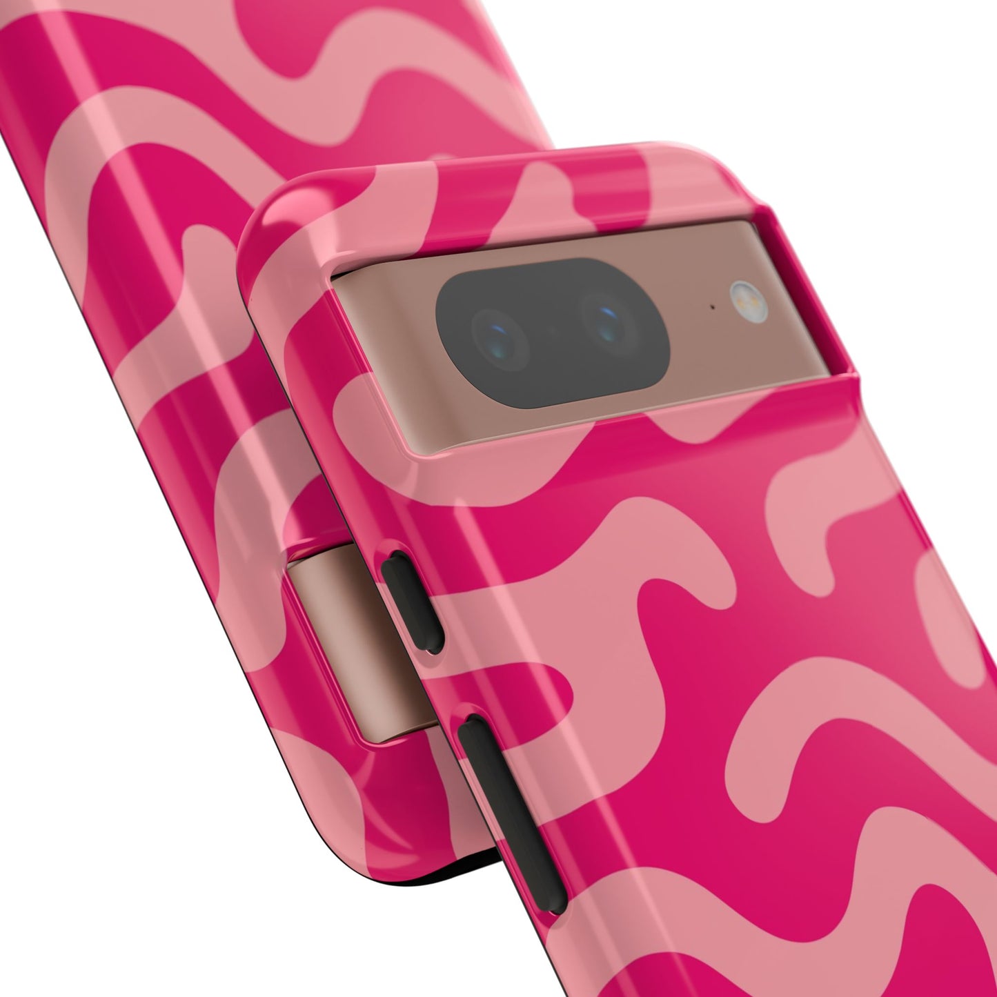 pink squiggle tough phone case