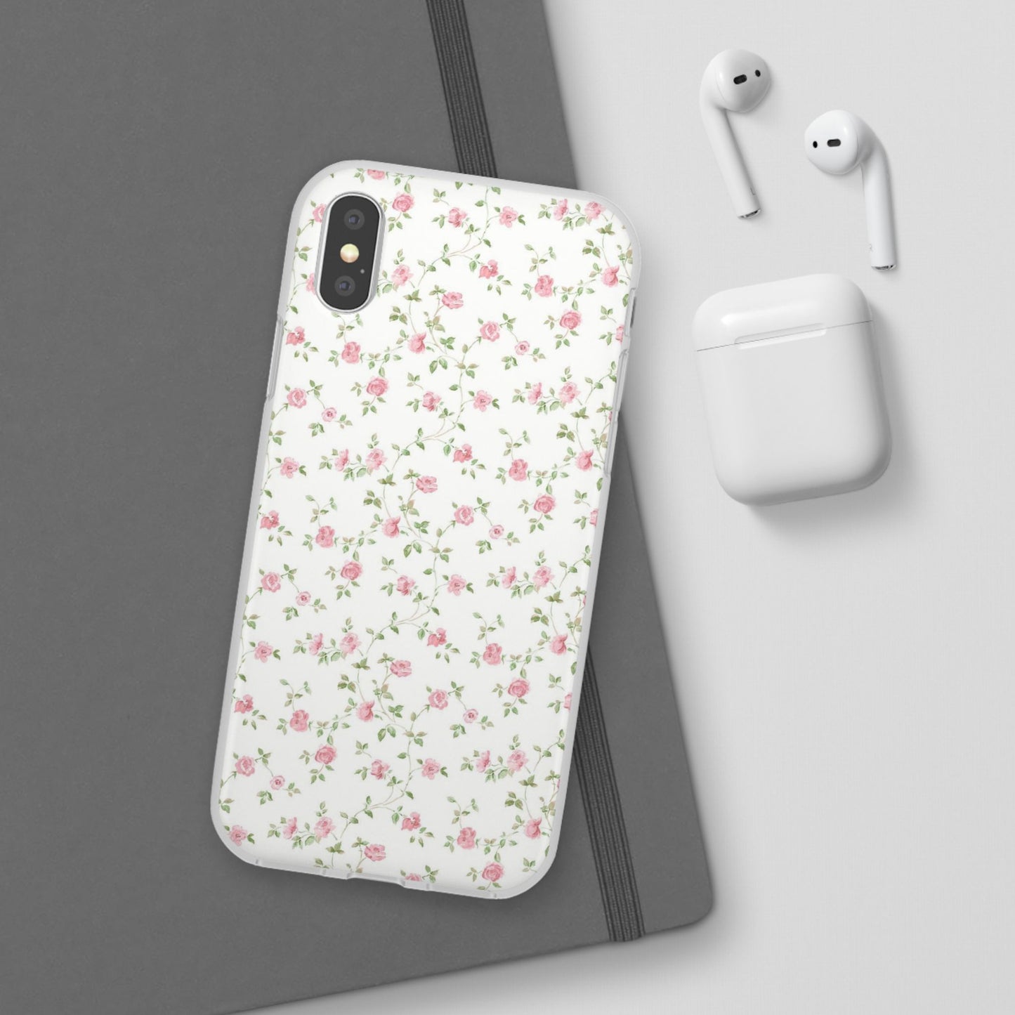 spring pink floral flexi phone case
