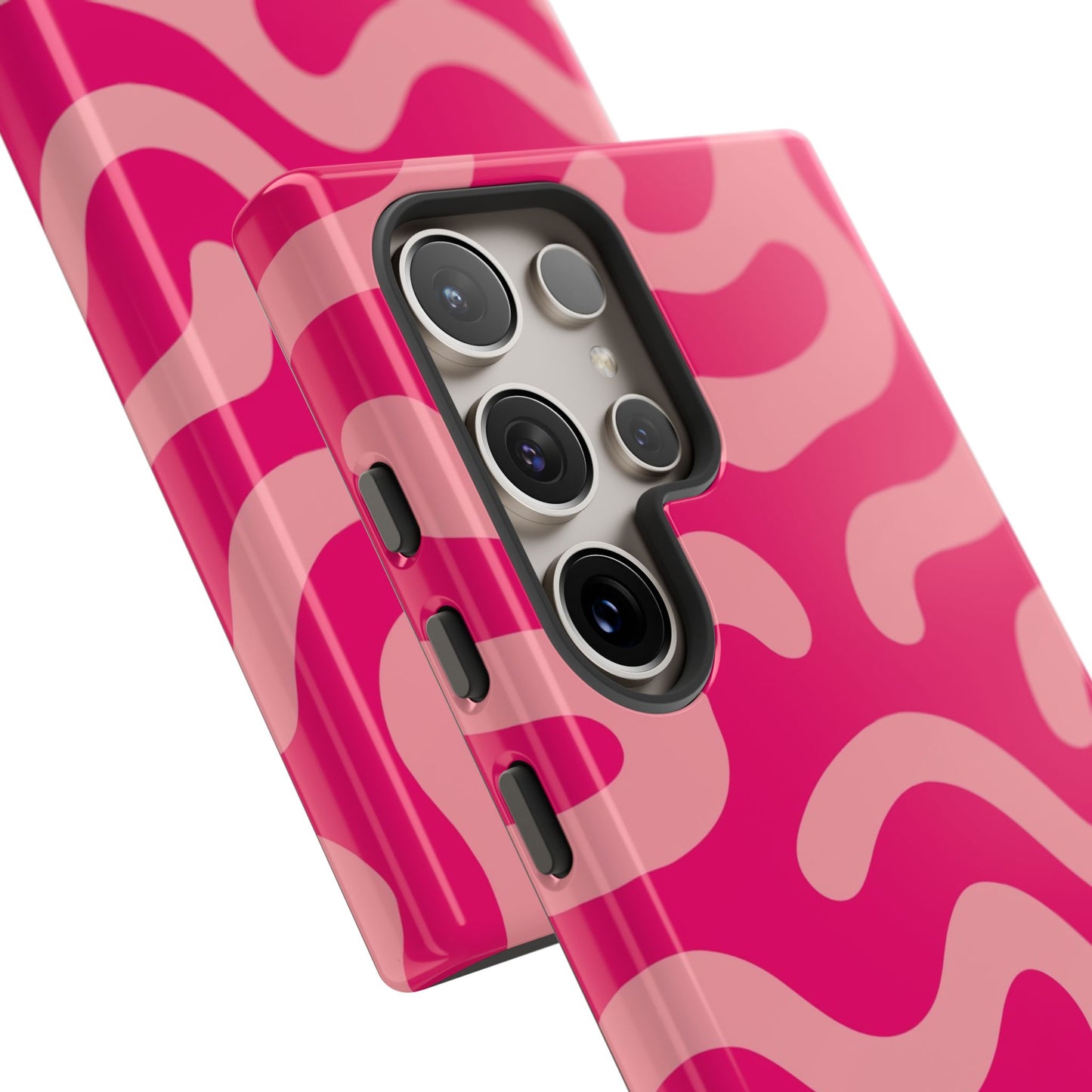 pink squiggle tough phone case