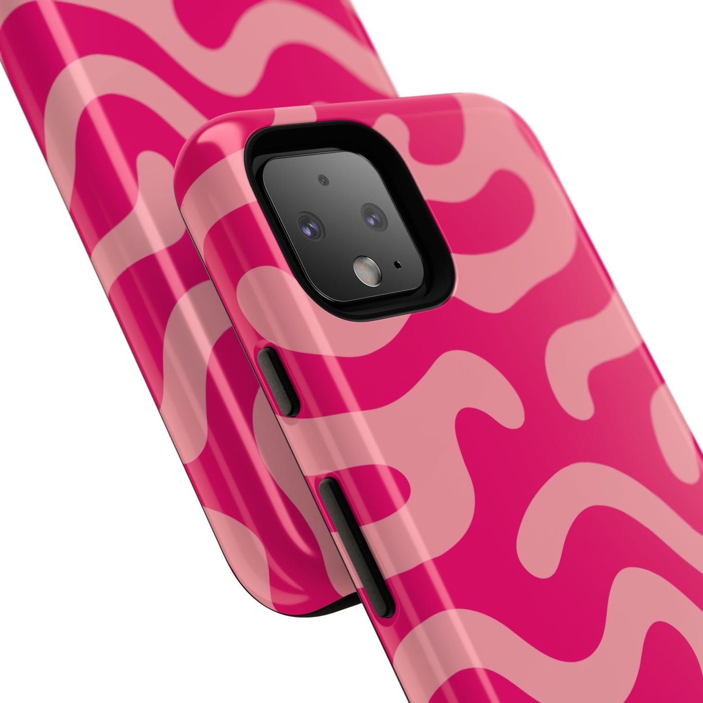 pink squiggle tough phone case