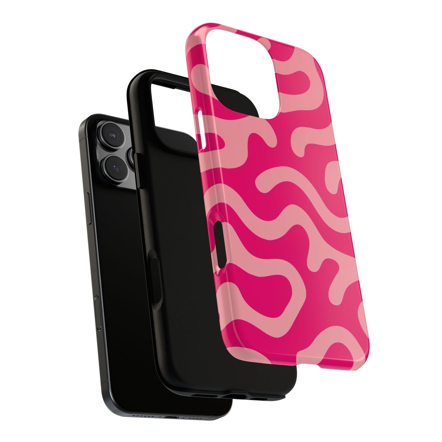 pink squiggle tough phone case