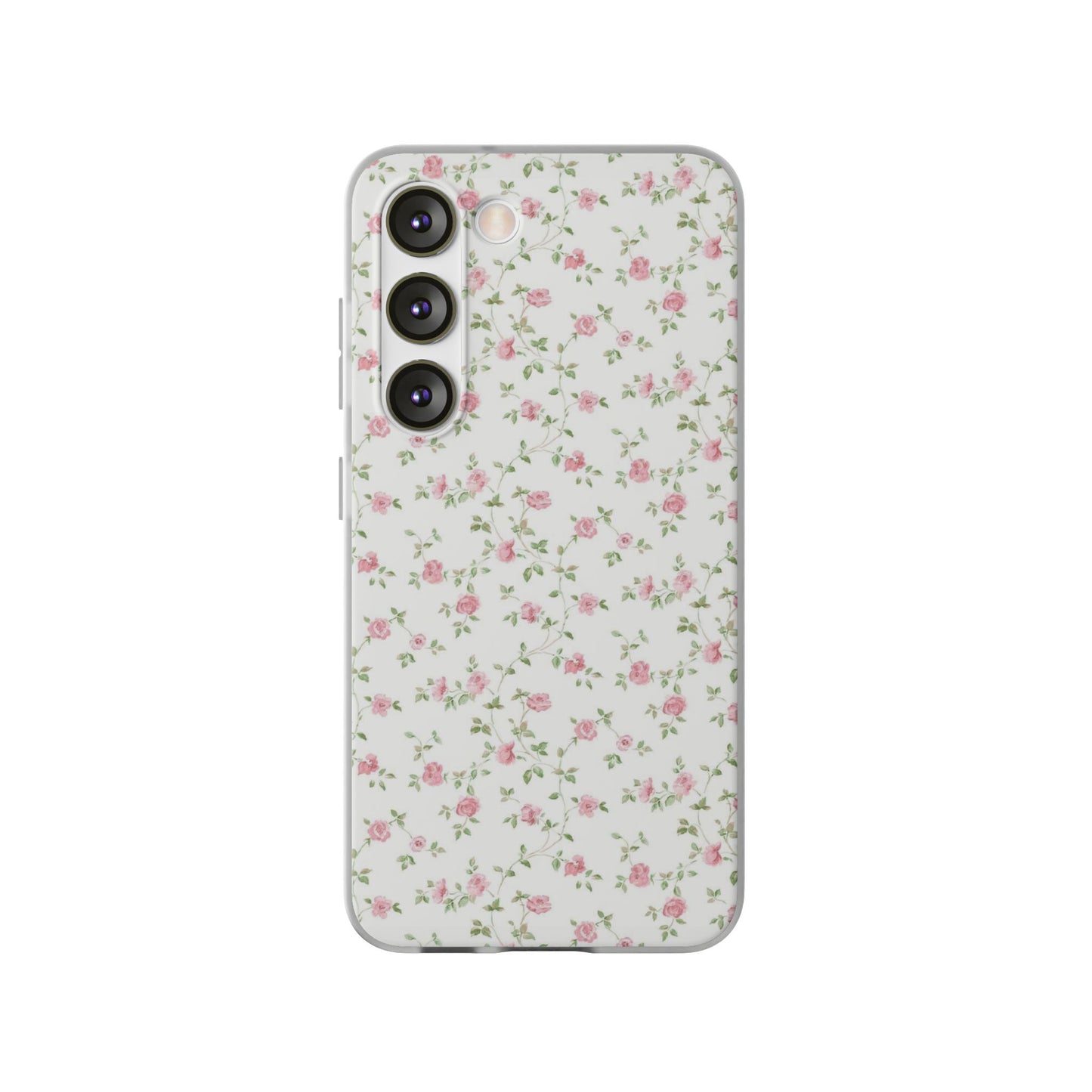 spring pink floral flexi phone case