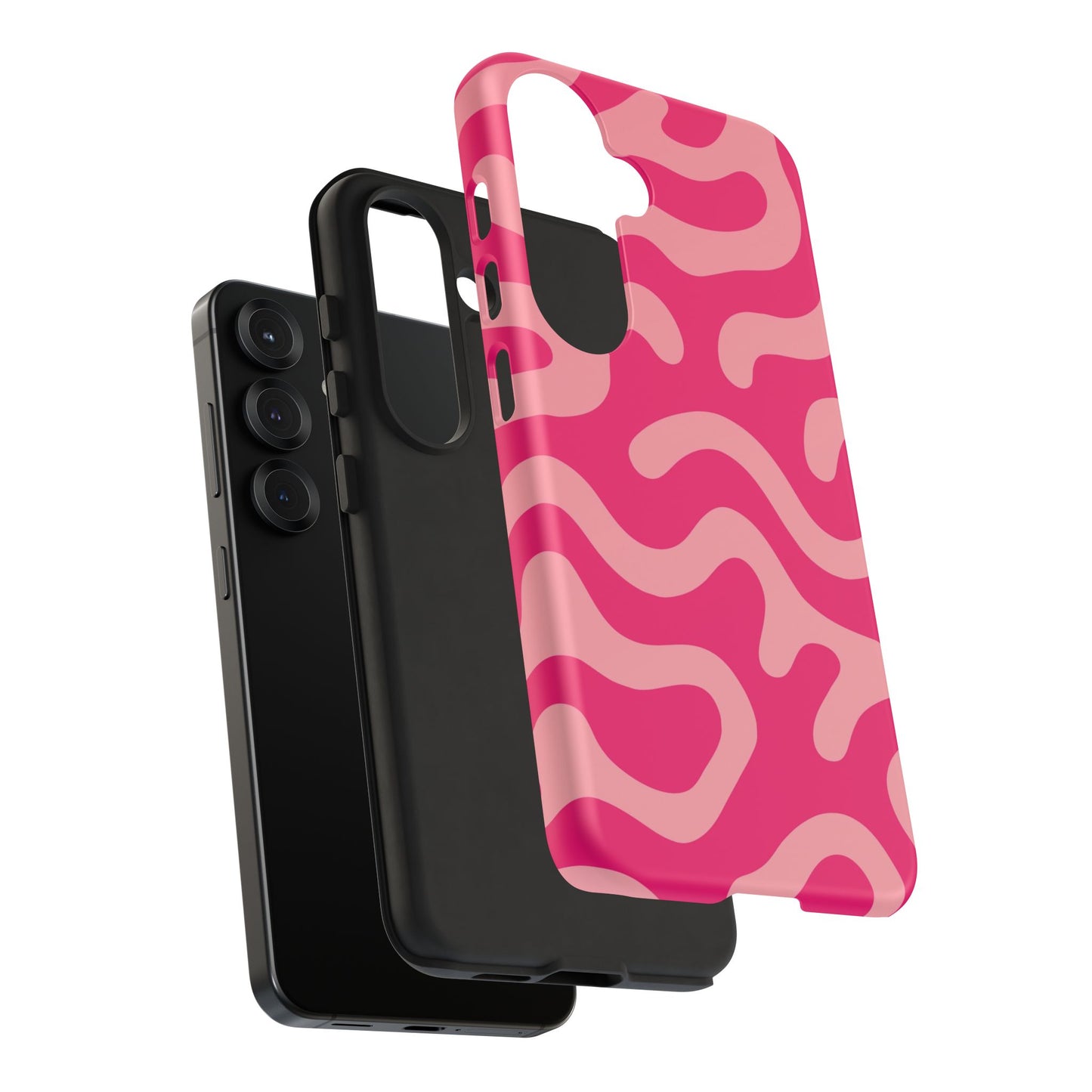 pink squiggle tough phone case