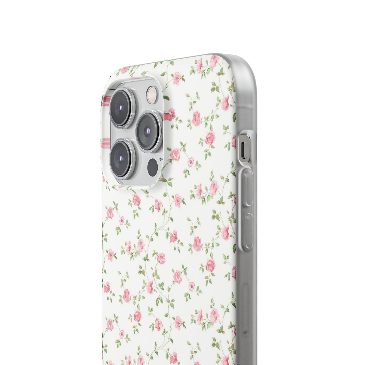 spring pink floral flexi phone case