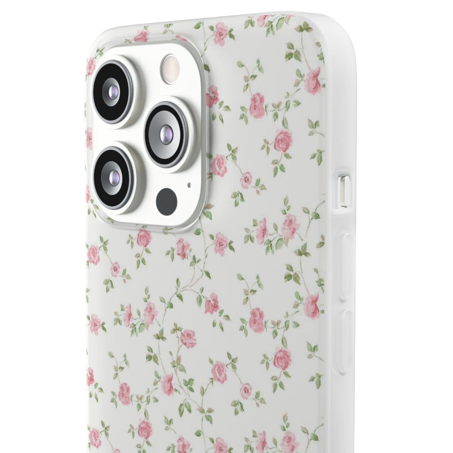 spring pink floral flexi phone case