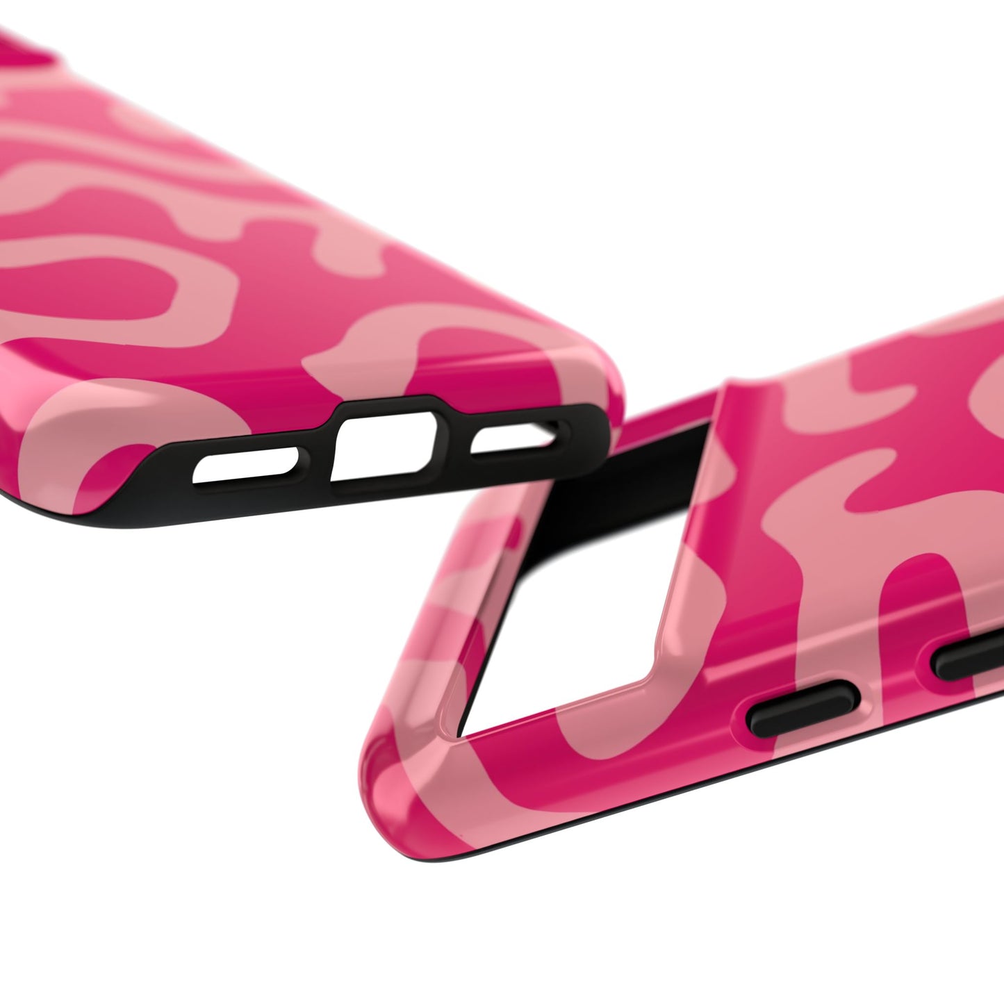 pink squiggle tough phone case