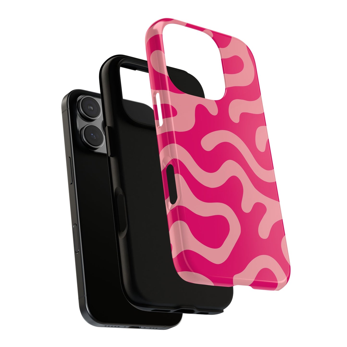 pink squiggle tough phone case