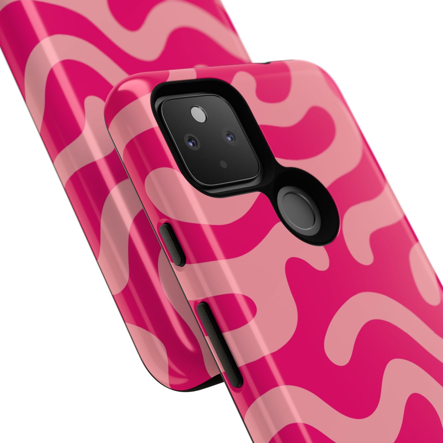 pink squiggle tough phone case