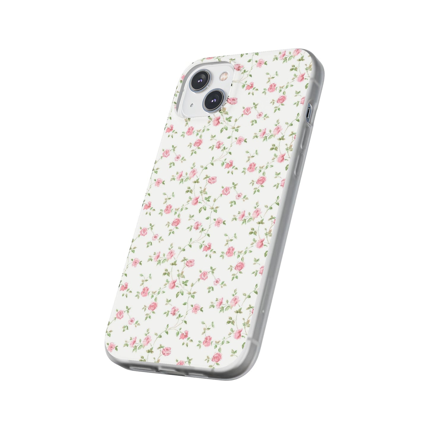 spring pink floral flexi phone case