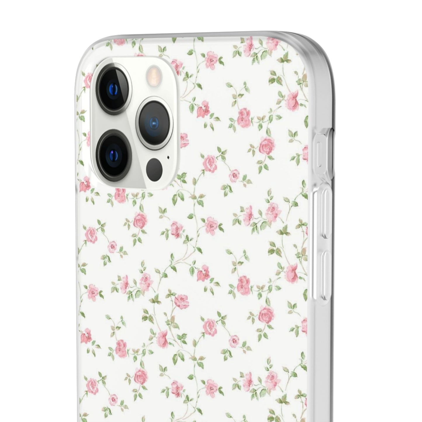 spring pink floral flexi phone case