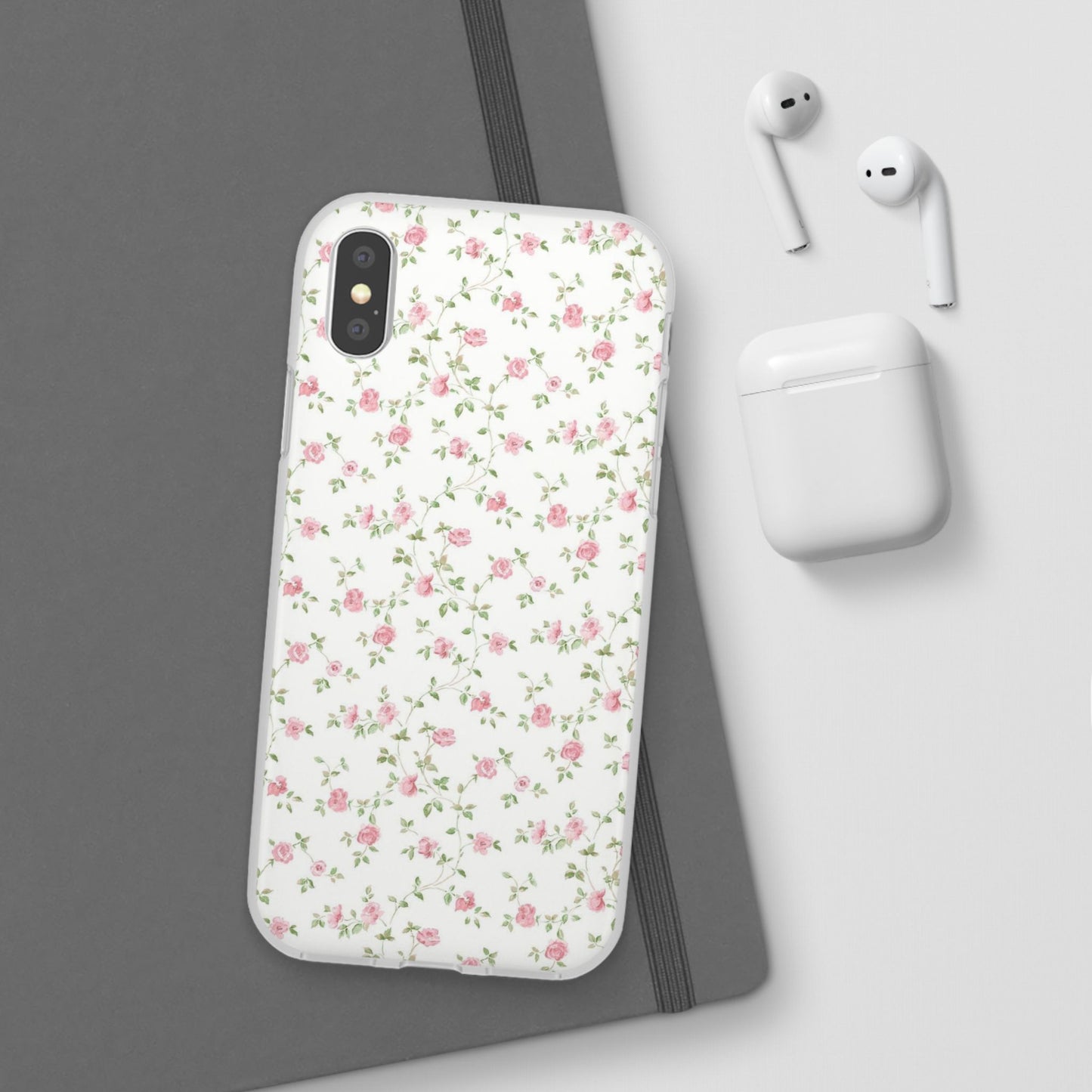 spring pink floral flexi phone case