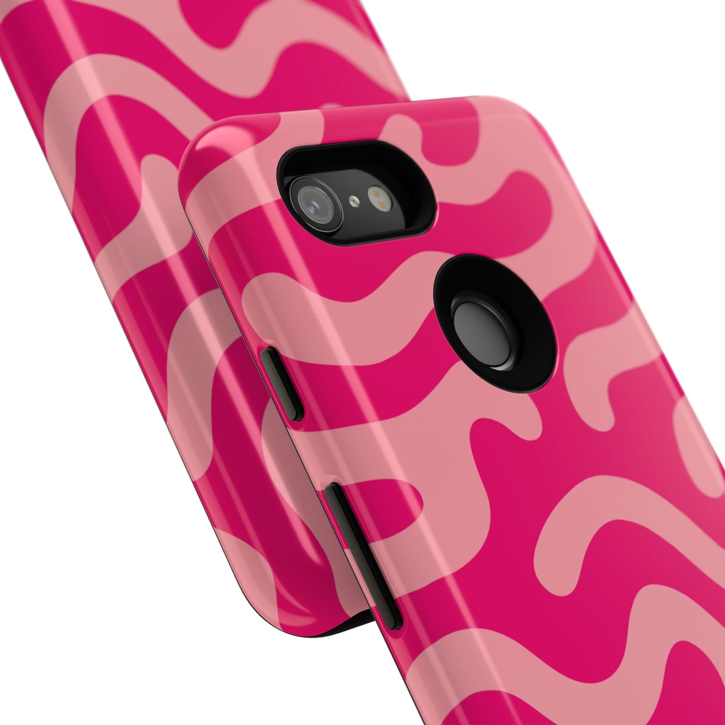 pink squiggle tough phone case