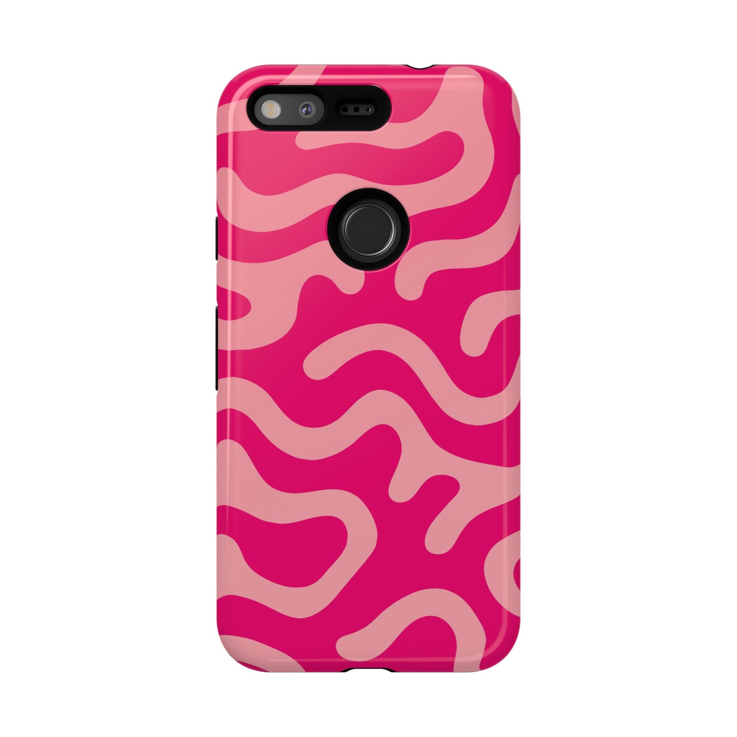 pink squiggle tough phone case