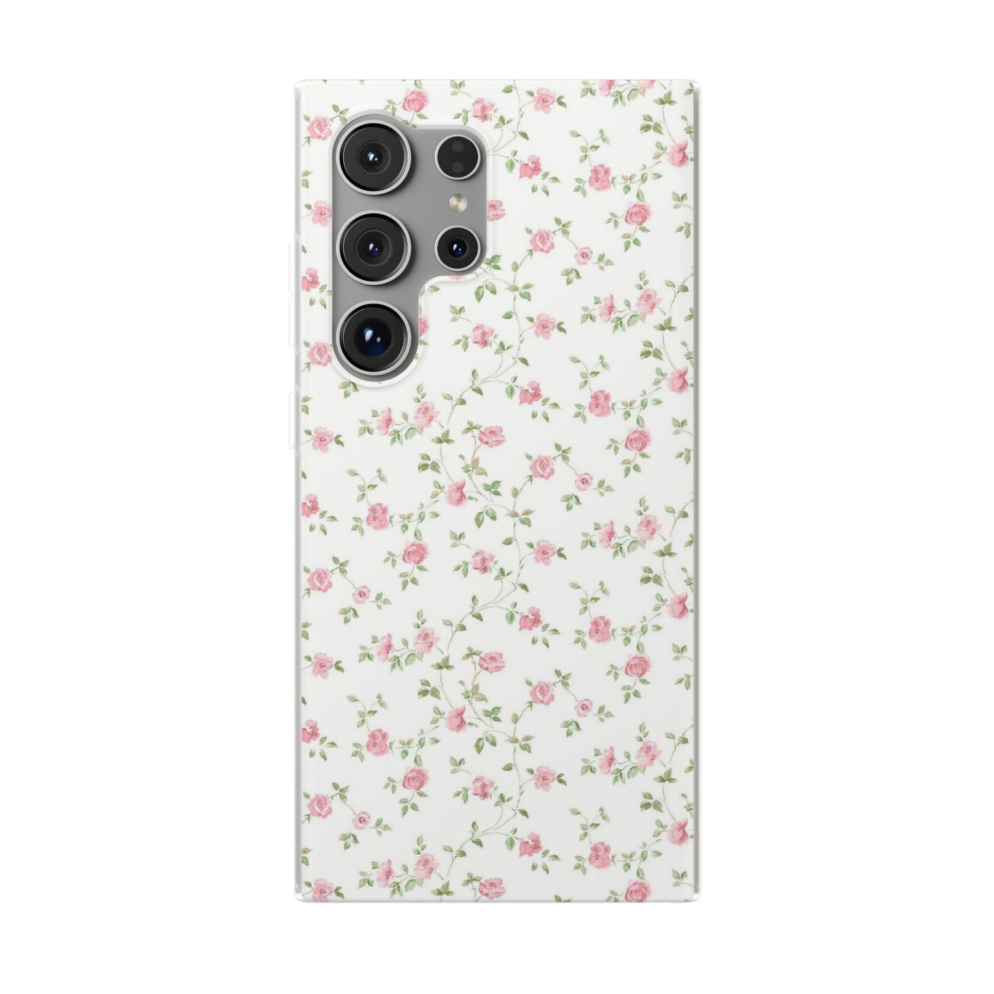 spring pink floral flexi phone case