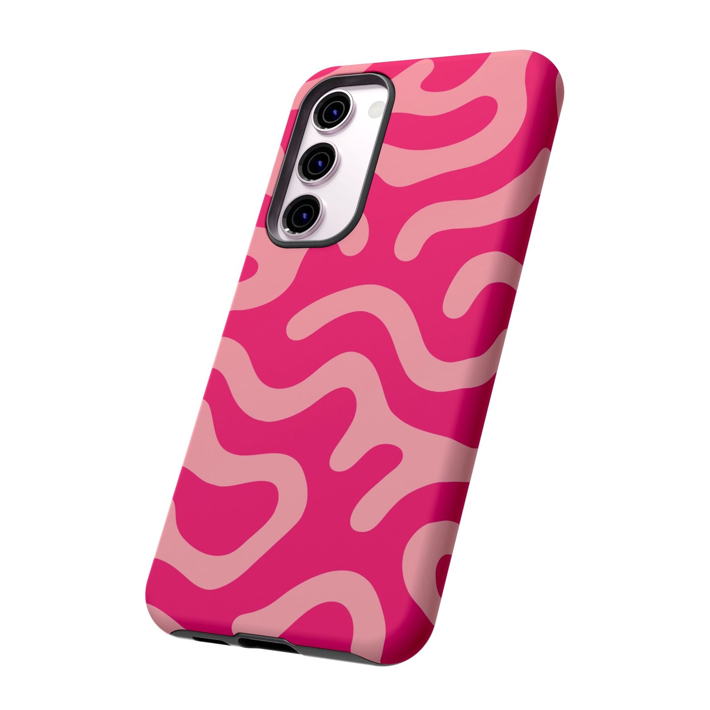 pink squiggle tough phone case
