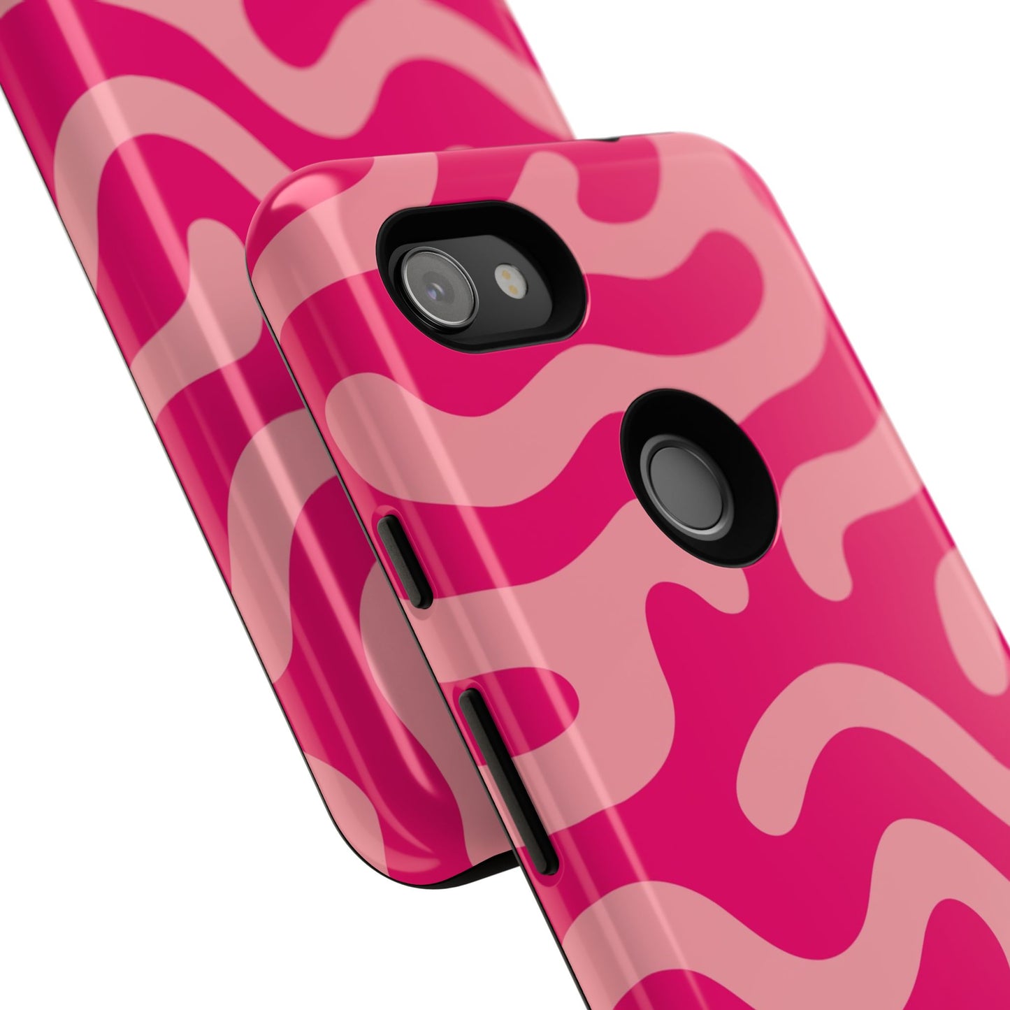 pink squiggle tough phone case