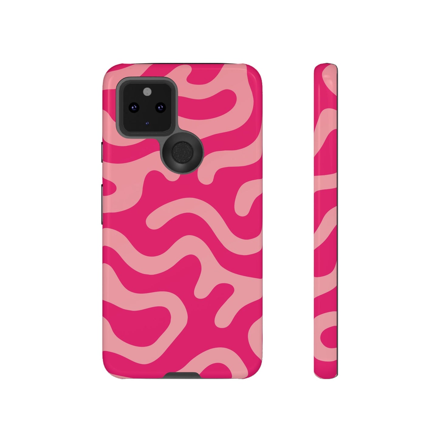 pink squiggle tough phone case