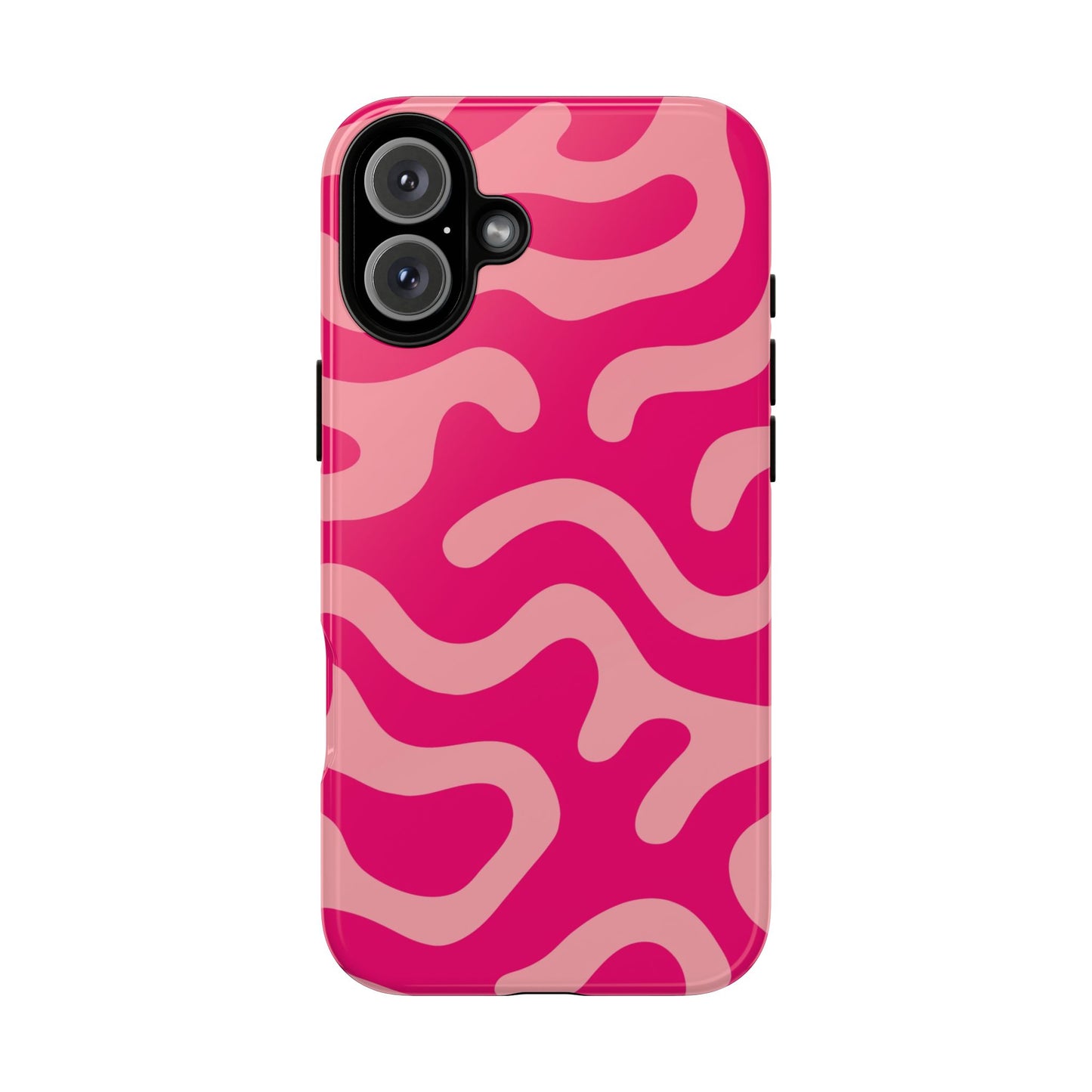 pink squiggle tough phone case