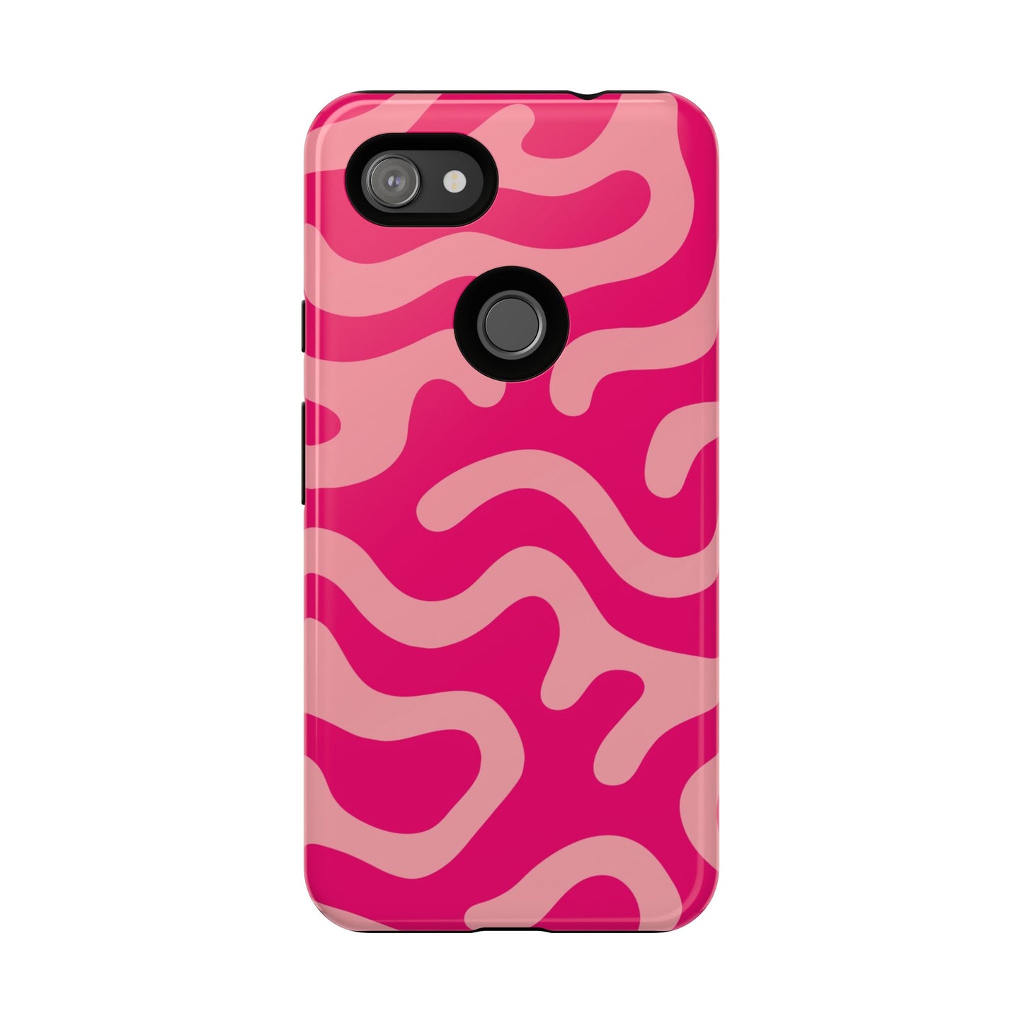 pink squiggle tough phone case