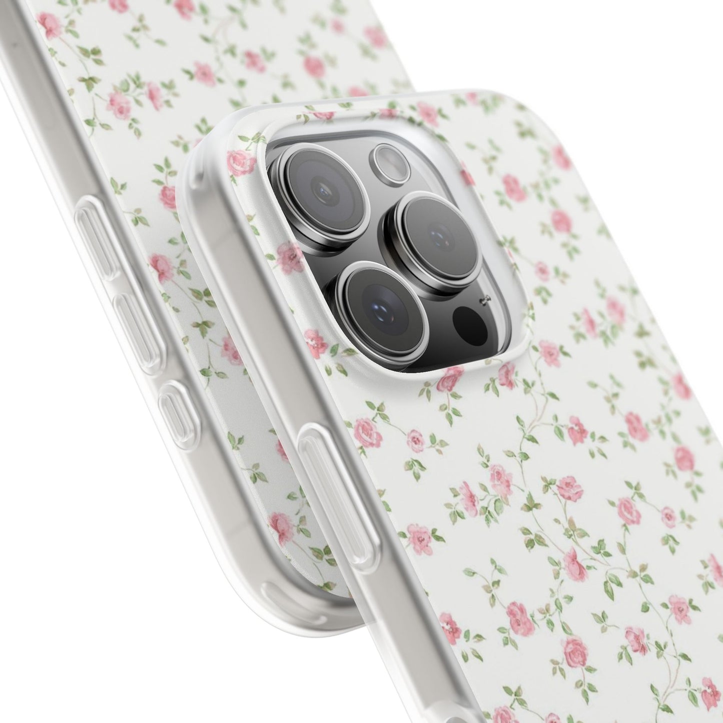 spring pink floral flexi phone case