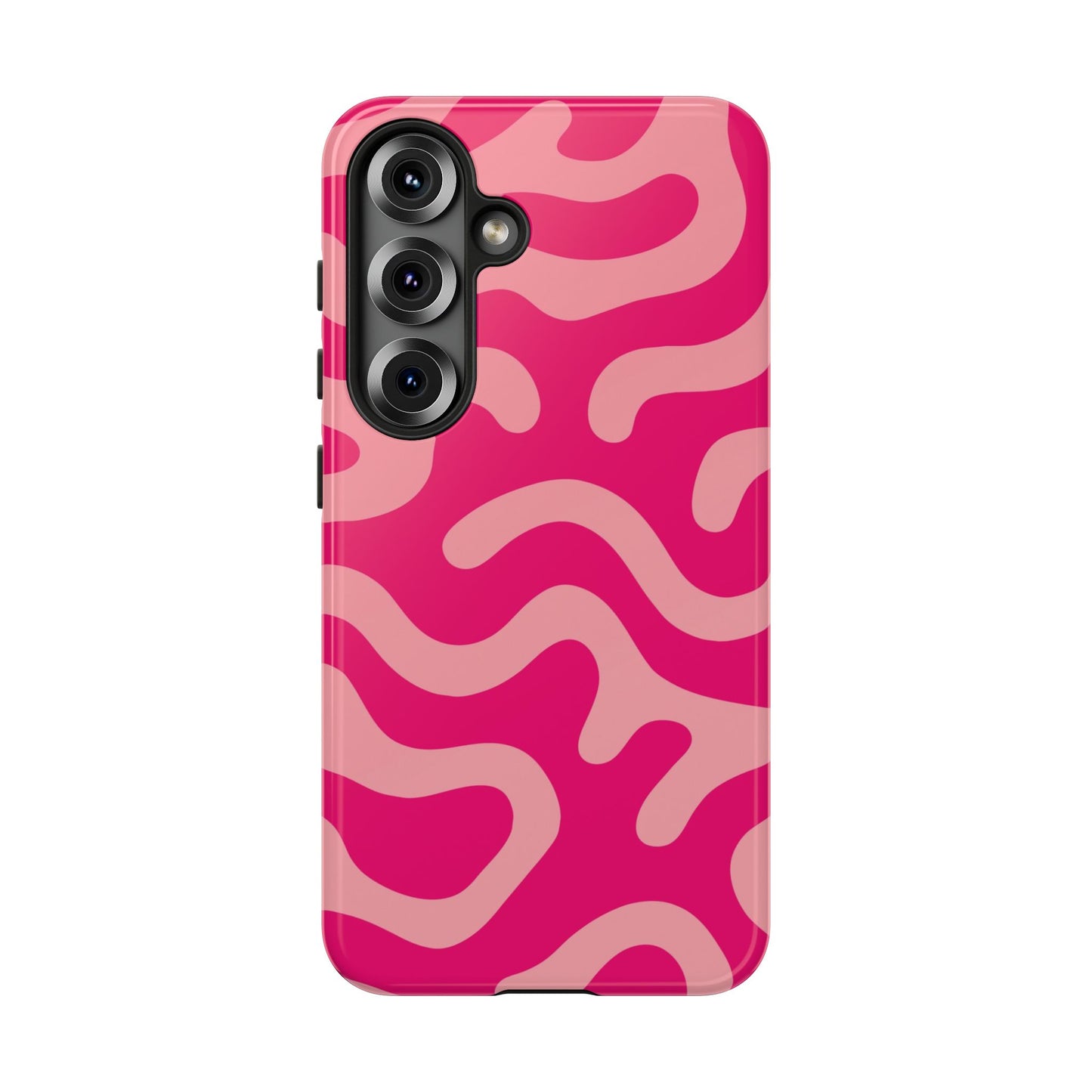 pink squiggle tough phone case
