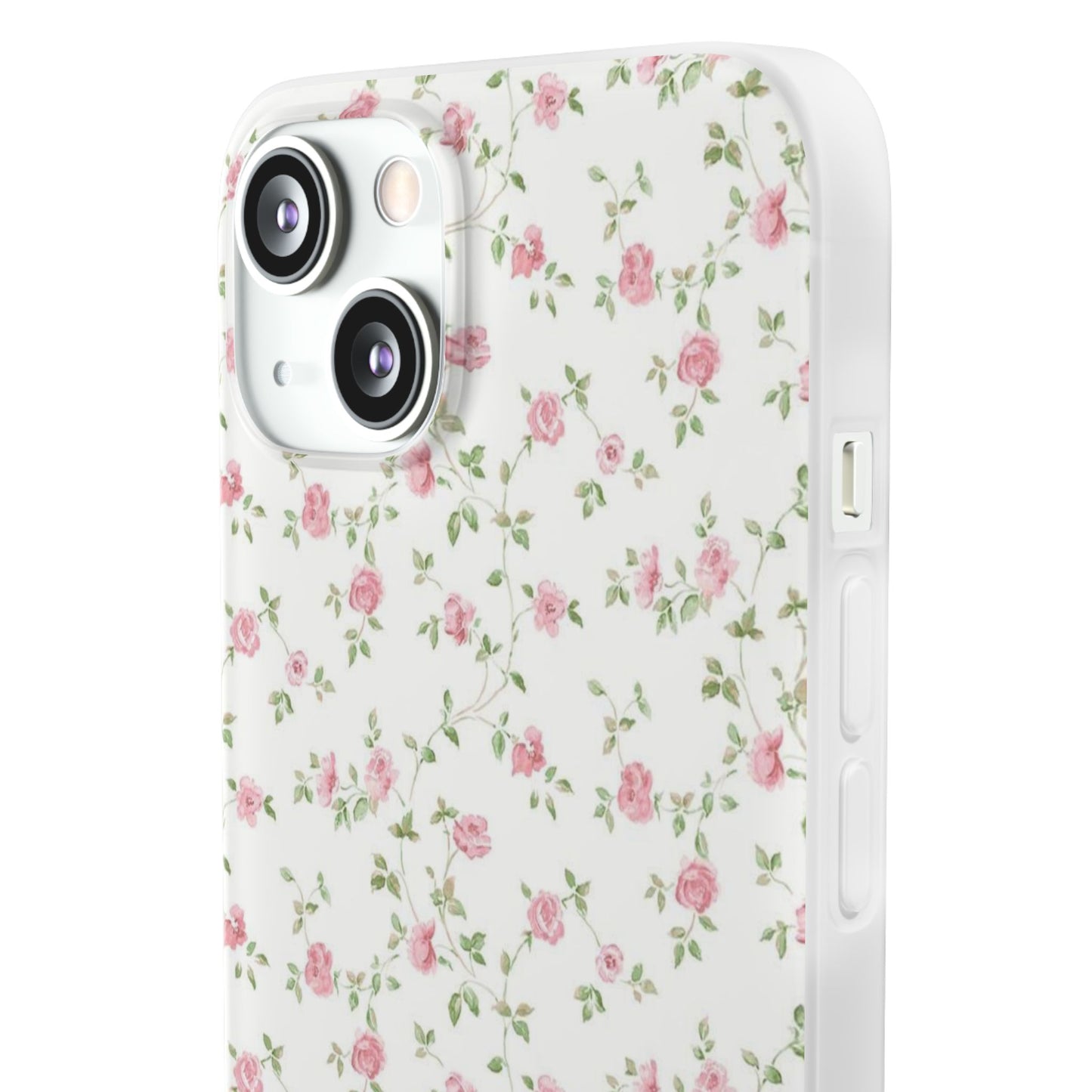 spring pink floral flexi phone case