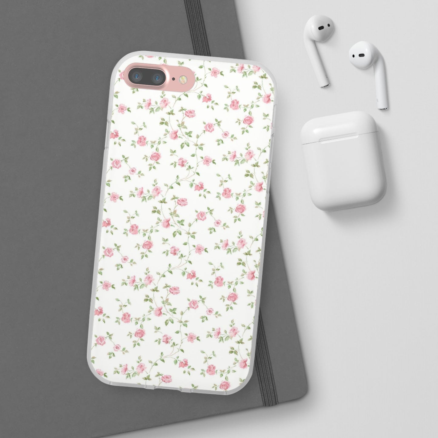 spring pink floral flexi phone case