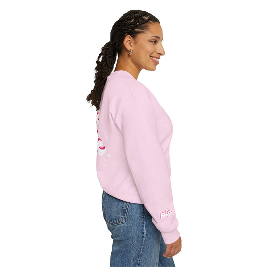 pretty in pink retro sparkle oversized sweatshirt